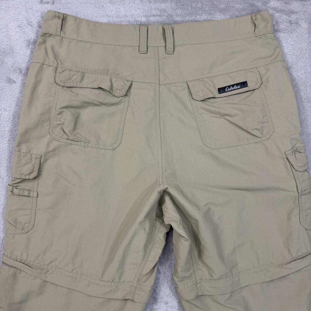 Cabela's Pants 40x32 Tan Convertible Zip Off Outdoor Fishing Hiking Gorpcore - Picture 9 of 16
